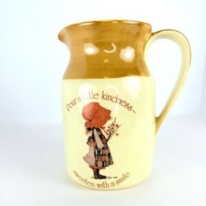 Vintage ~ Holly Hobbie ~ Earthenware~ 24-Ounce Pitcher ~ "Country Living" ~ 1978